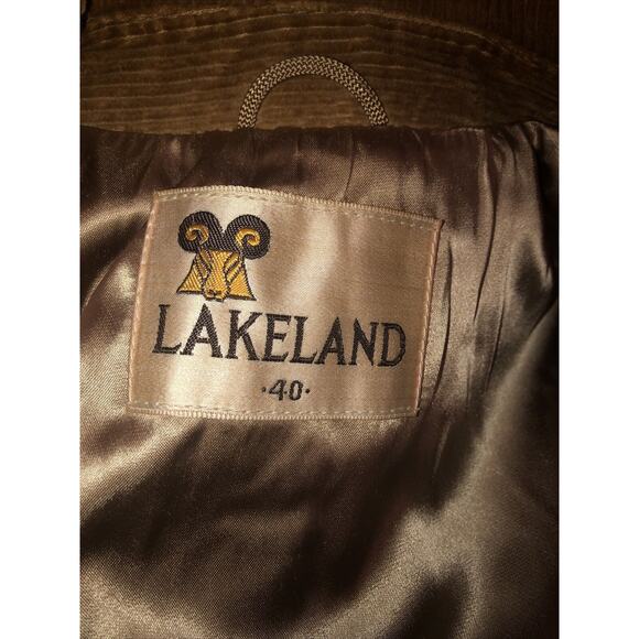 Vintage Lakeland Button Front Tan Corduroy Fully Lined Men Jacket Coat USA Sz 40 - Picture 9 of 9